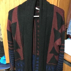 Thick Tribal Patterned Cardigan